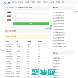 江晨汇率网_一站式实时汇率换算网站