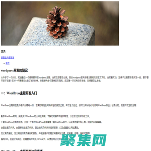 wordpress开发的随记